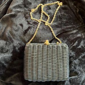 La Regale Vintage wicker clutch.